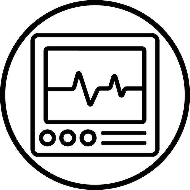 Estilo de icono de diseño vectorial de cardiología