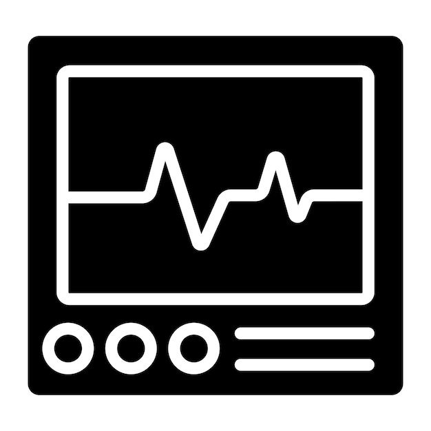 Estilo de icono de diseño vectorial de cardiología