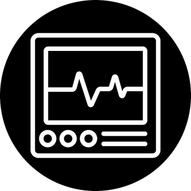 Estilo de icono de diseño vectorial de cardiología