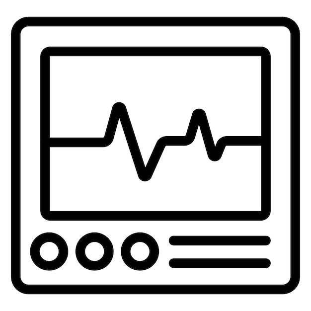 Vector estilo de icono de diseño vectorial de cardiología