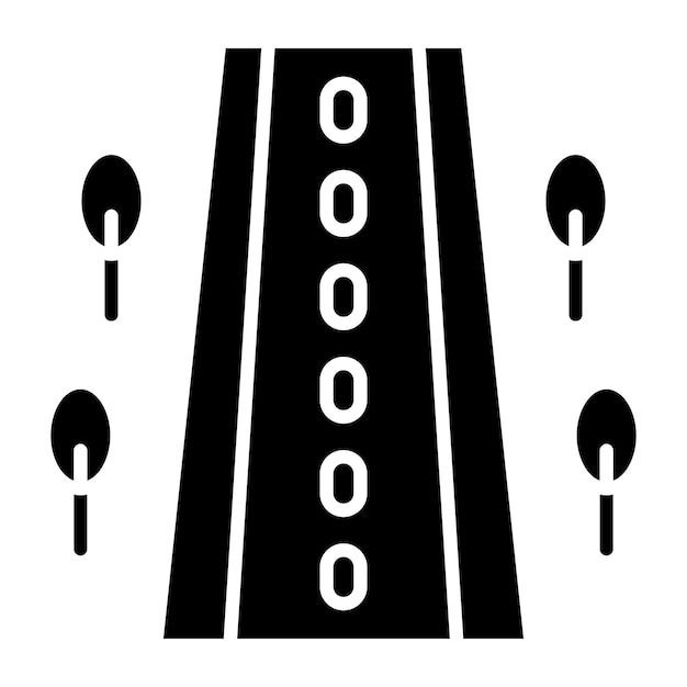 Estilo de icono de diseño vectorial de la carretera