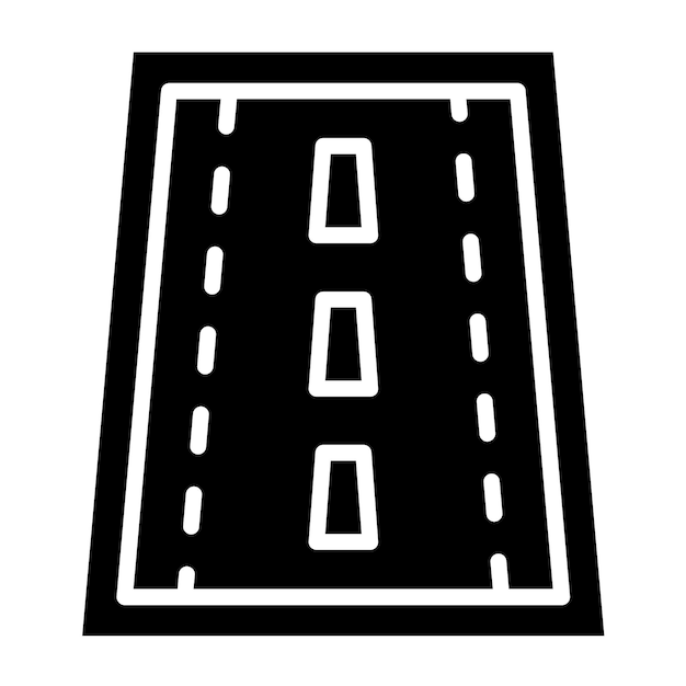 Estilo de icono de diseño vectorial de la carretera