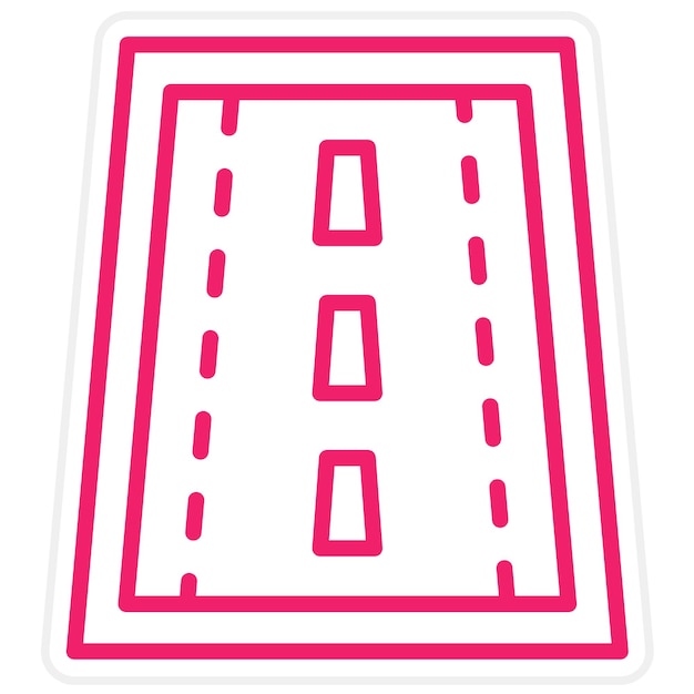 Estilo de icono de diseño vectorial de la carretera