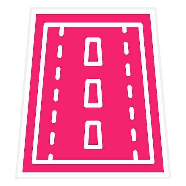 Estilo de icono de diseño vectorial de la carretera