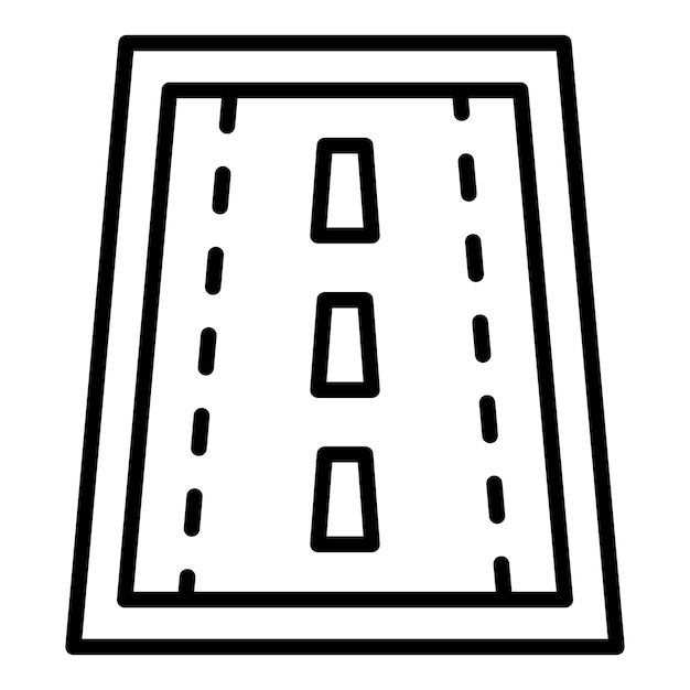 Estilo de icono de diseño vectorial de la carretera