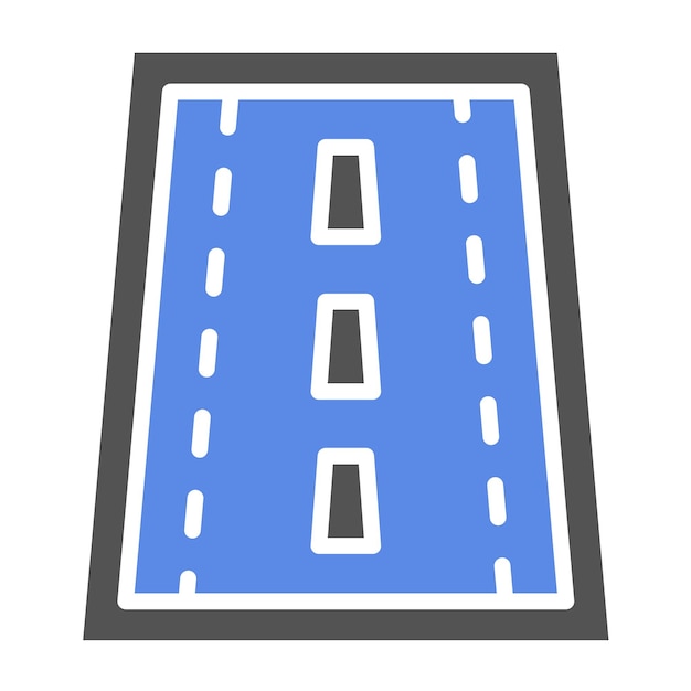 Estilo de icono de diseño vectorial de la carretera