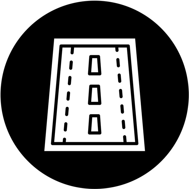 Estilo de icono de diseño vectorial de la carretera