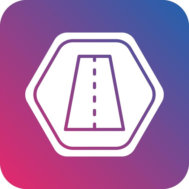 Estilo de icono de diseño vectorial de carril