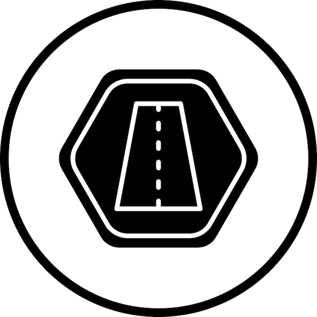 Estilo de icono de diseño vectorial de carril