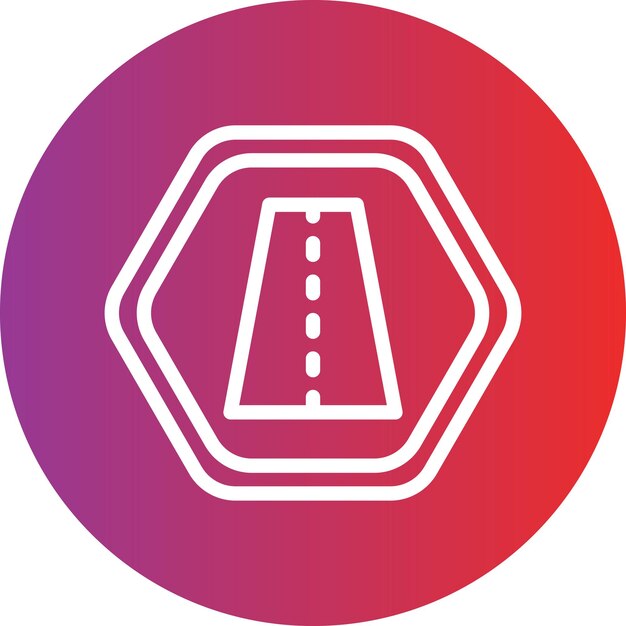 Estilo de icono de diseño vectorial de carril