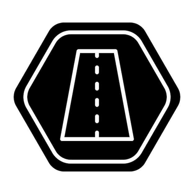 Estilo de icono de diseño vectorial de carril