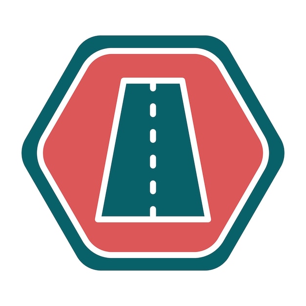 Estilo de icono de diseño vectorial de carril
