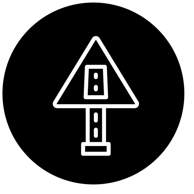 Estilo de icono de diseño vectorial de carril