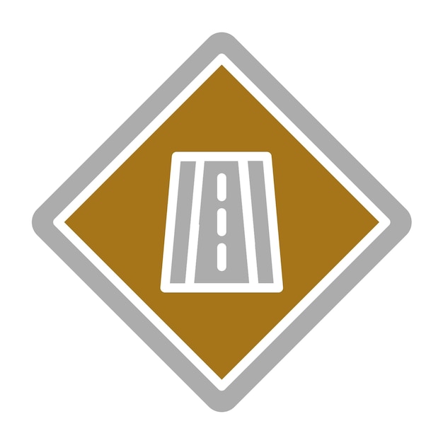 Estilo de icono de diseño vectorial de carril