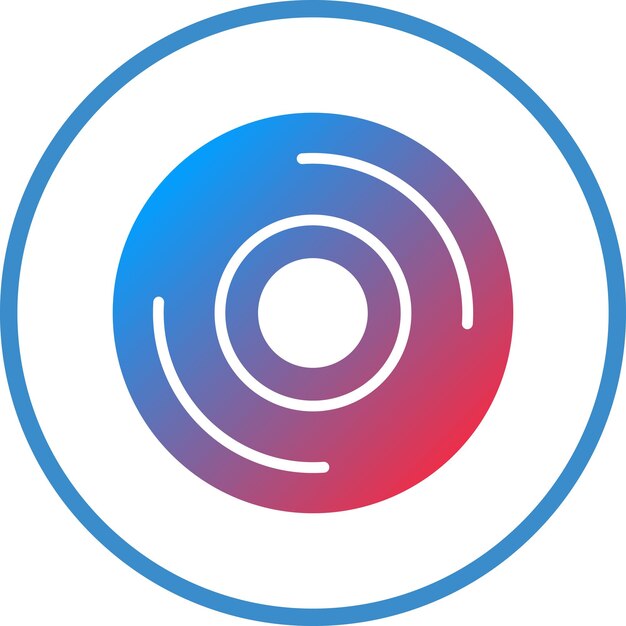 Estilo de icono de diseño vectorial de CD
