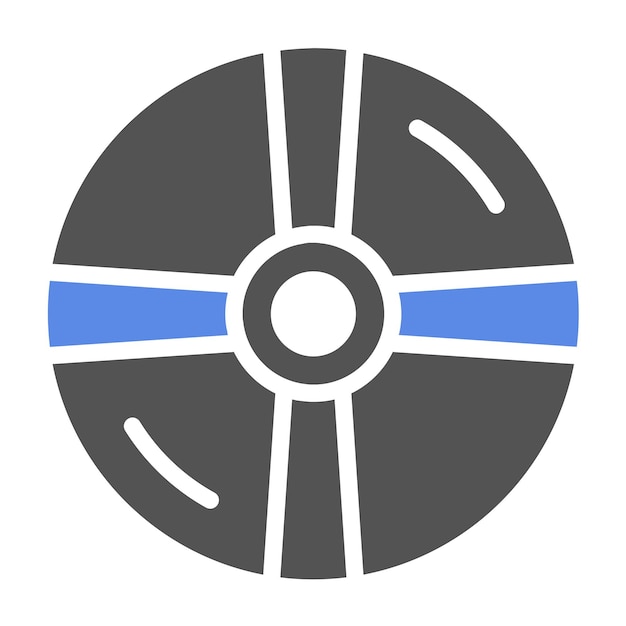 Estilo de icono de diseño vectorial de CD