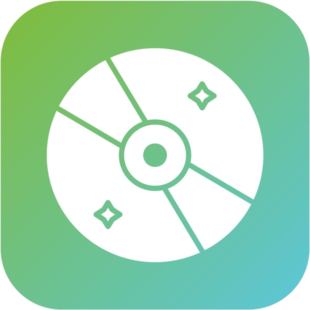 Estilo de icono de diseño vectorial de CD