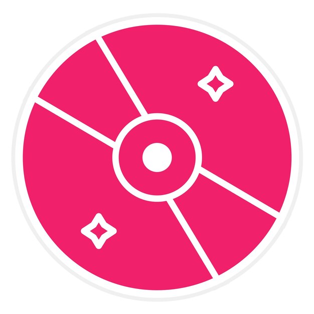 Estilo de icono de diseño vectorial de CD