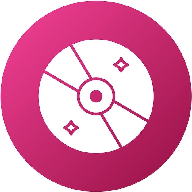 Estilo de icono de diseño vectorial de CD