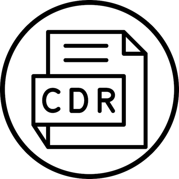 Estilo de icono de diseño vectorial cdr