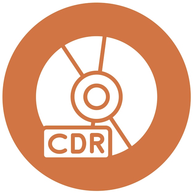 Estilo de icono de diseño vectorial CDR