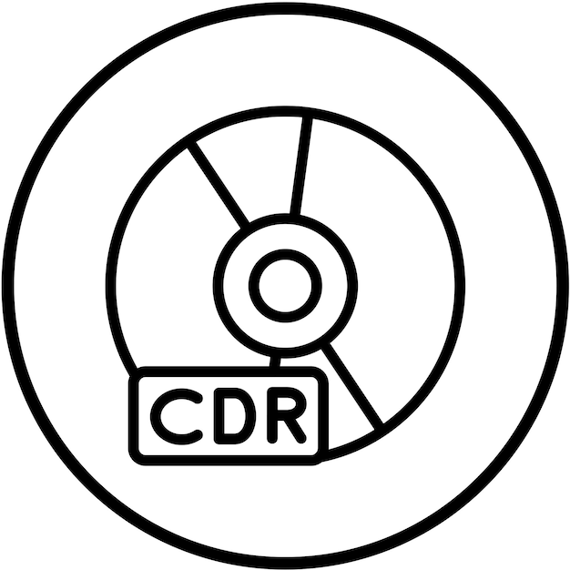 Estilo de icono de diseño vectorial CDR