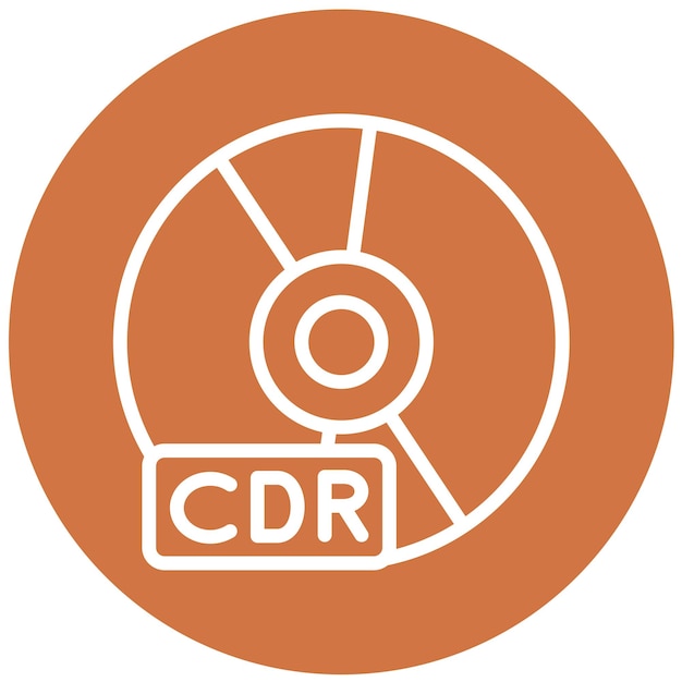 Estilo de icono de diseño vectorial CDR