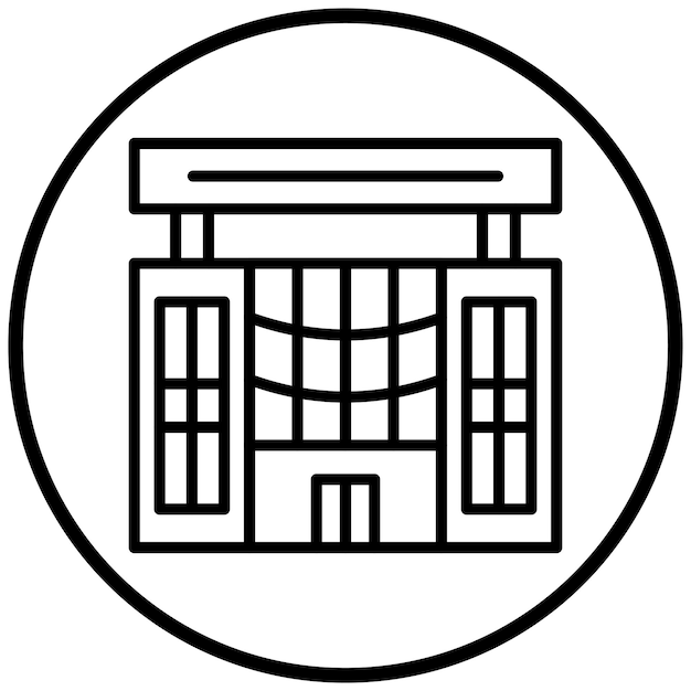 Estilo de icono de diseño vectorial del centro comercial