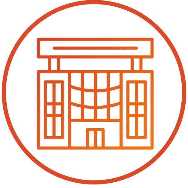 Estilo de icono de diseño vectorial del centro comercial