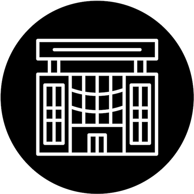 Estilo de icono de diseño vectorial del centro comercial