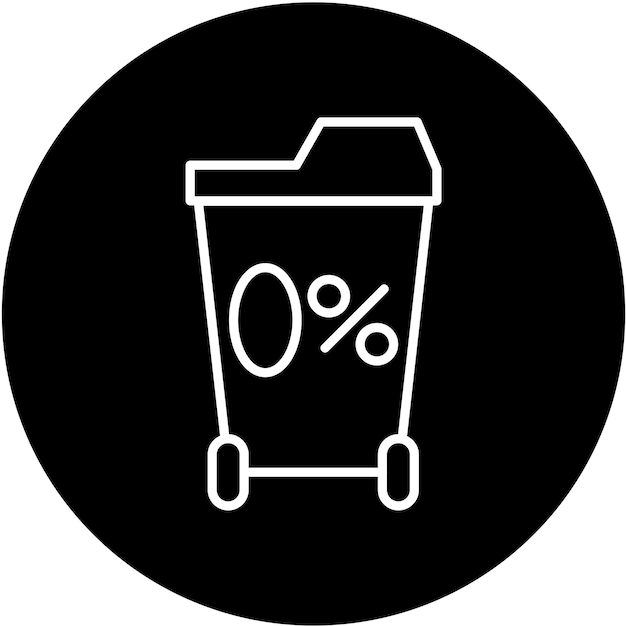 Estilo del icono de diseño vectorial de cero residuos