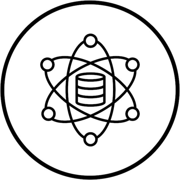 Estilo de icono de diseño vectorial de ciencia de datos