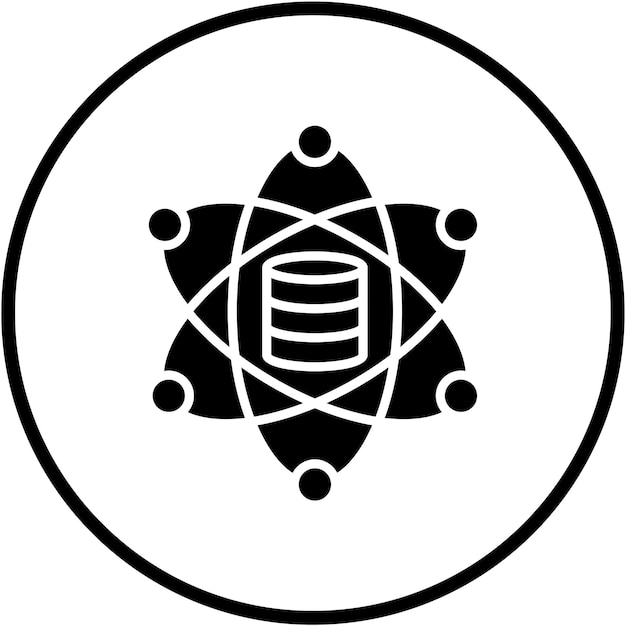 Estilo de icono de diseño vectorial de ciencia de datos