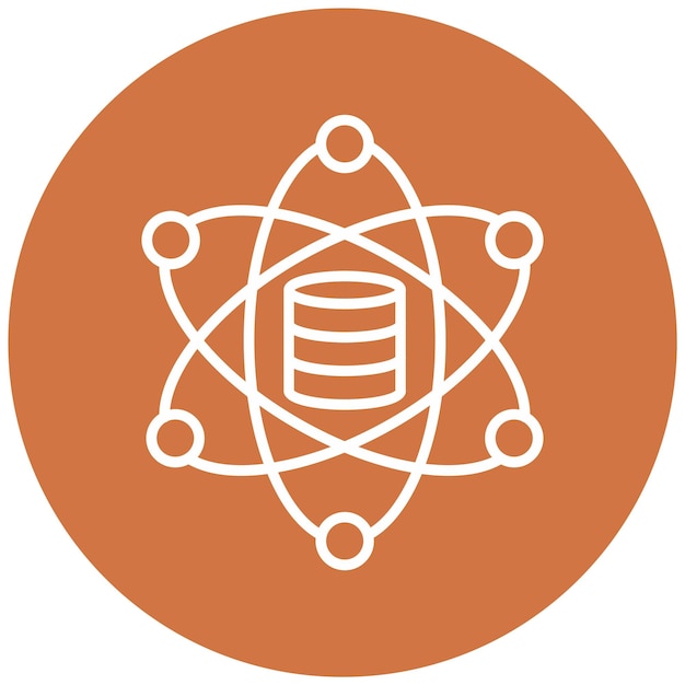 Estilo de icono de diseño vectorial de ciencia de datos
