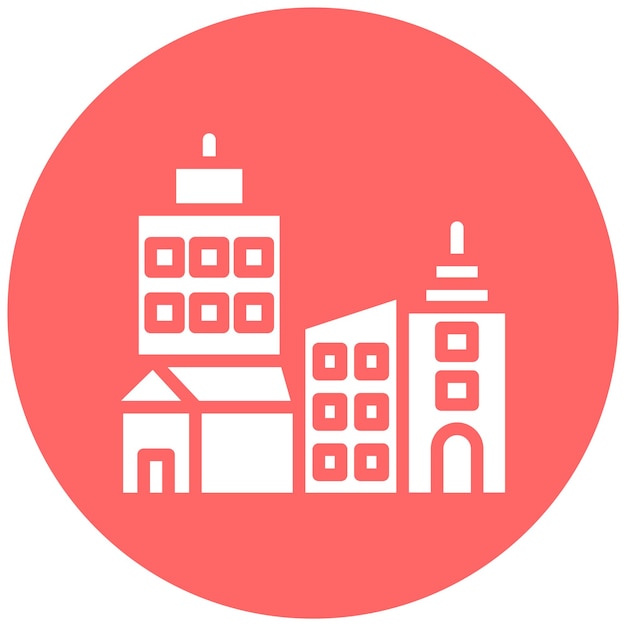 Estilo de icono de diseño vectorial de la ciudad