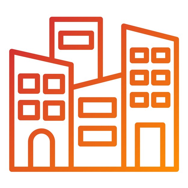 Estilo de icono de diseño vectorial de la ciudad