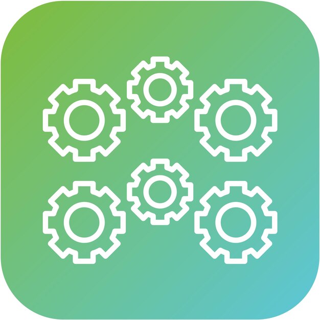 Estilo de icono de diseño vectorial Cog