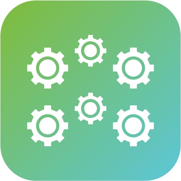 Estilo de icono de diseño vectorial Cog