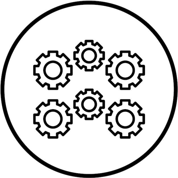 Estilo de icono de diseño vectorial Cog