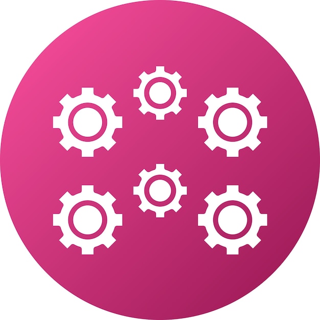 Estilo de icono de diseño vectorial Cog