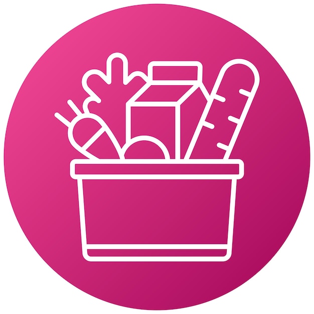 Estilo de icono de diseño vectorial de comestibles