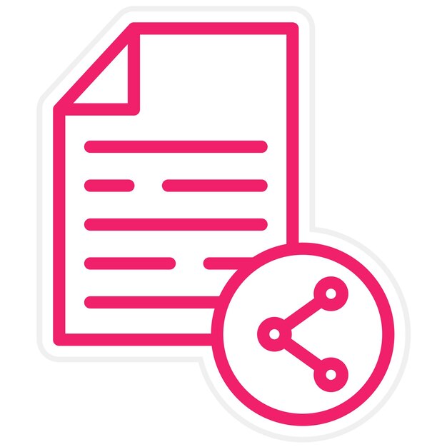 Estilo de icono de diseño vectorial para compartir contenido