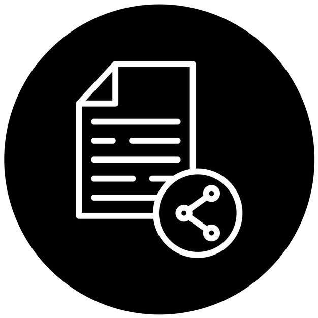 Estilo de icono de diseño vectorial para compartir contenido
