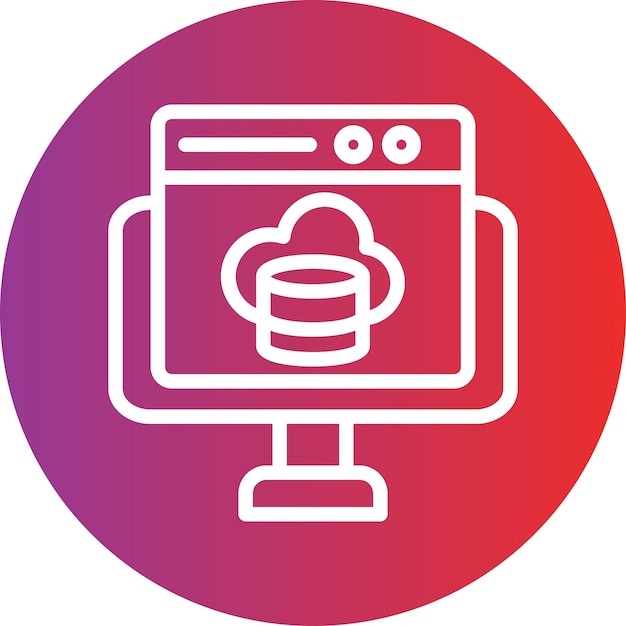 Estilo de icono de diseño vectorial de computación en nube