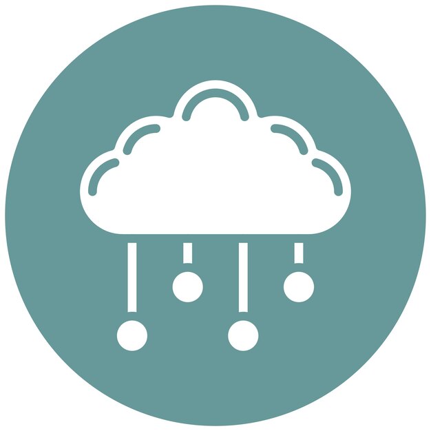 Estilo de icono de diseño vectorial de computación en nube