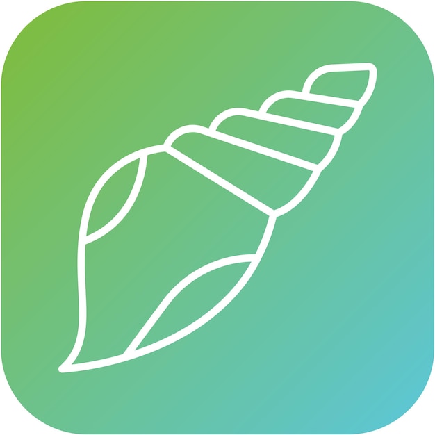 Estilo del icono de diseño vectorial de concha de concha