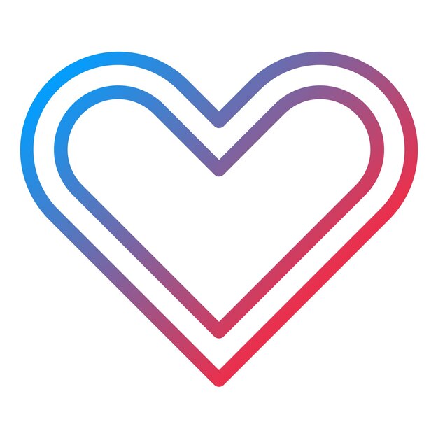 Estilo de icono de diseño vectorial de corazones