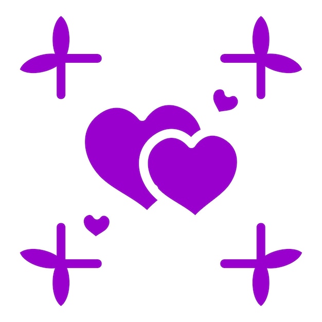 Estilo de icono de diseño vectorial de corazones