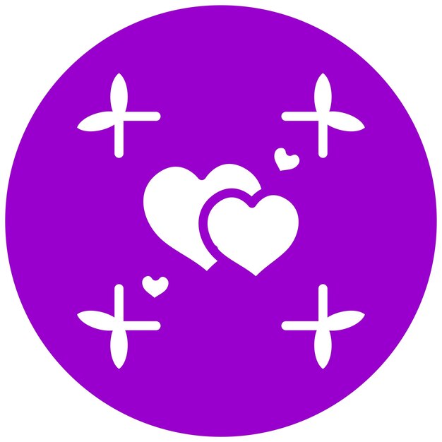 Estilo de icono de diseño vectorial de corazones