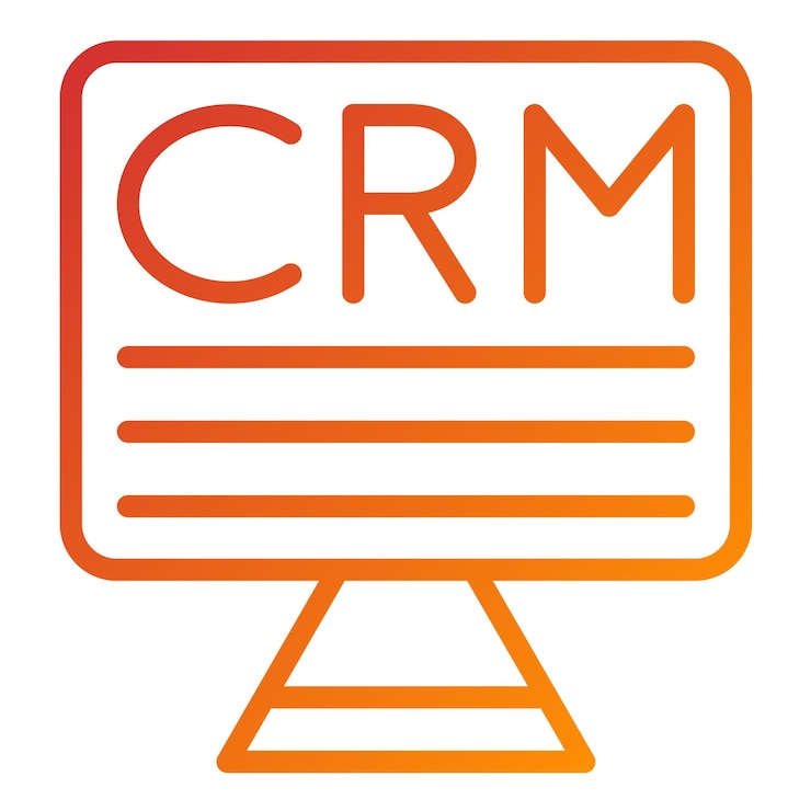 Vector estilo de icono de diseño vectorial de crm